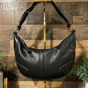 Coach Hobo Soho Style Black Leather Small